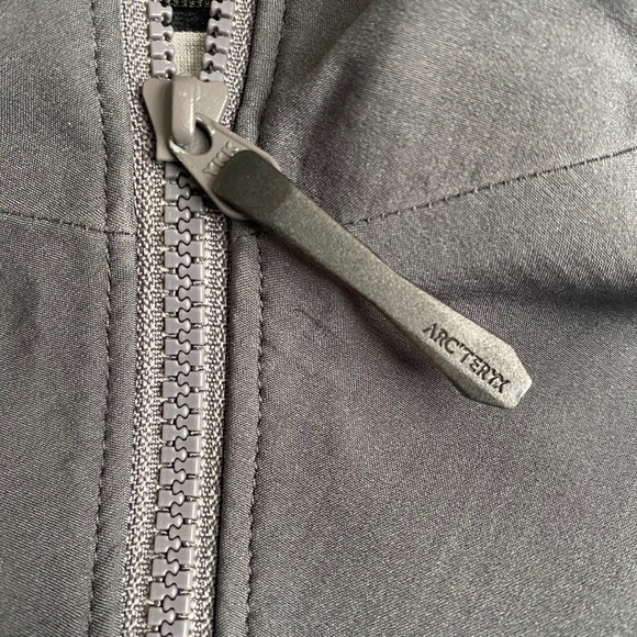 Arcteryx Acto FL Jacket Mens Large Softshell Grid Fleece Alpine Hood Pilot Gray - Picture 5 of 13